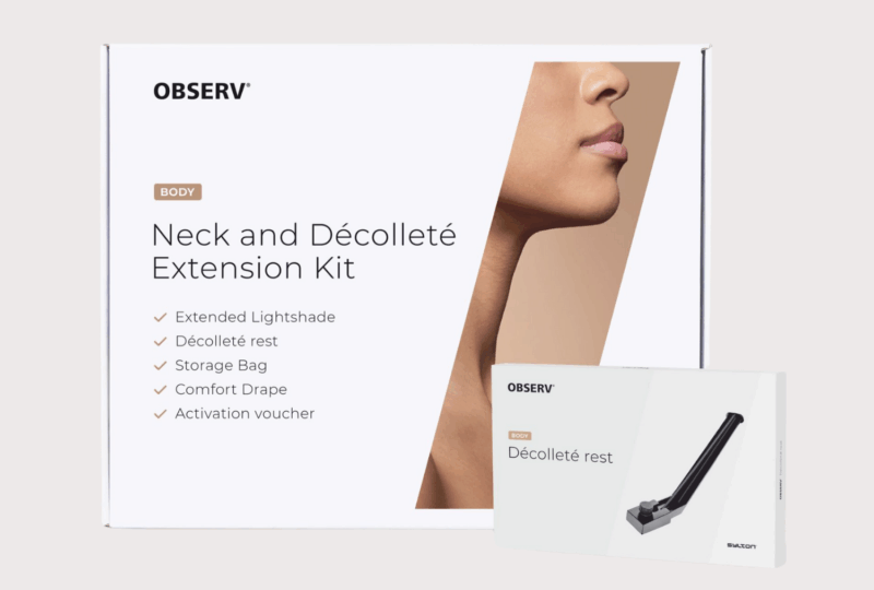 decollete extention kit box background