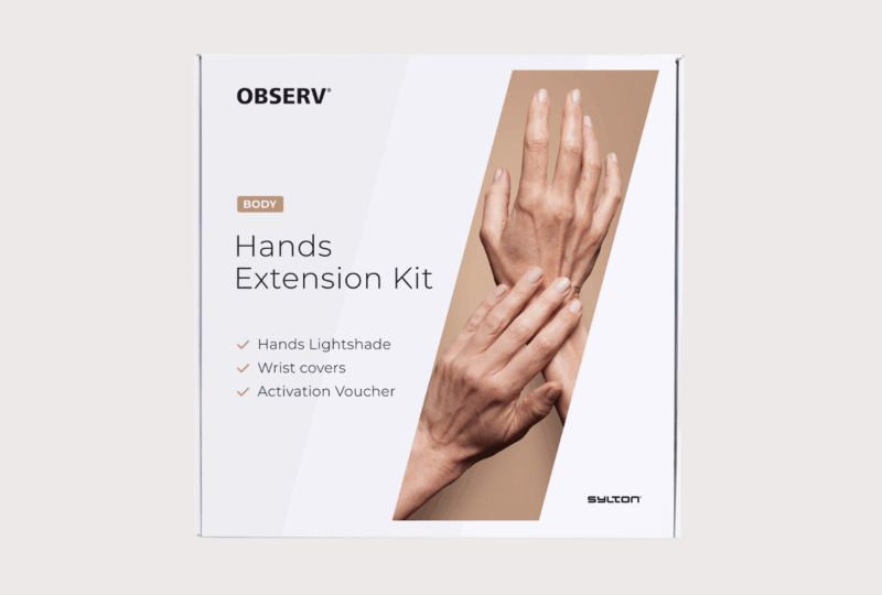 hand extention kit box background