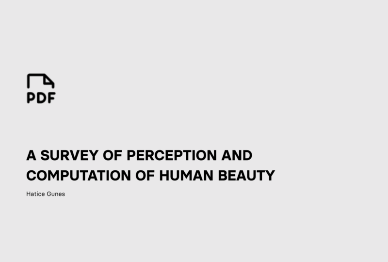a survey of perception and computation of human beauty