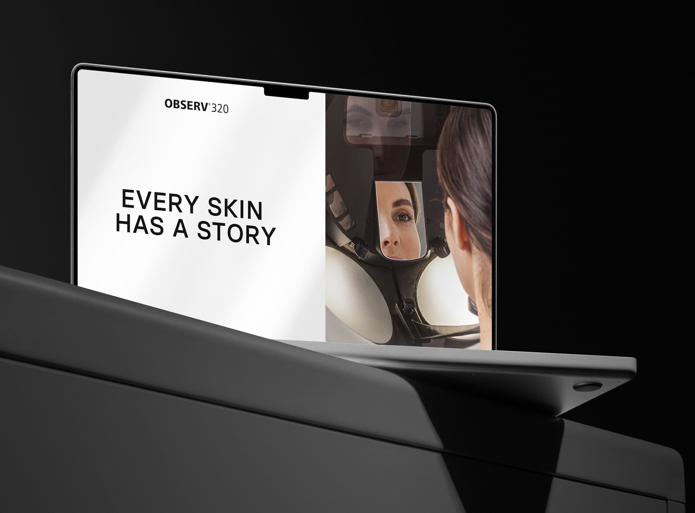 skin imaging demo video on laptop